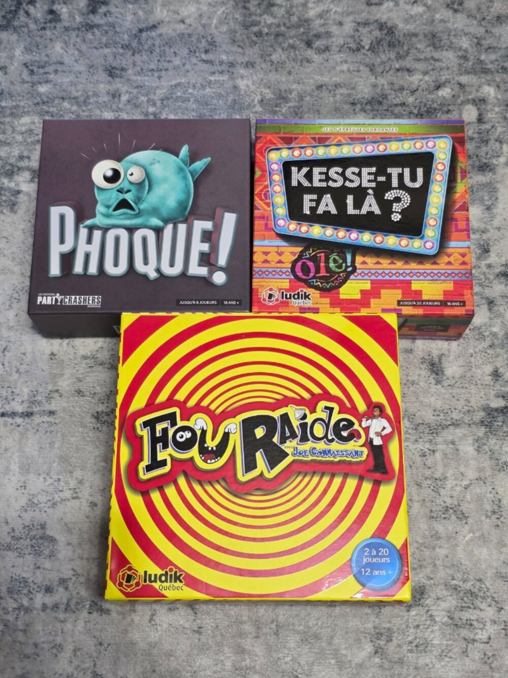 Board Game - Phoque - Fou Raide - Kesse - tu fa la ?